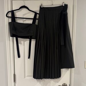 Zara Pleated Skirt and crop top set